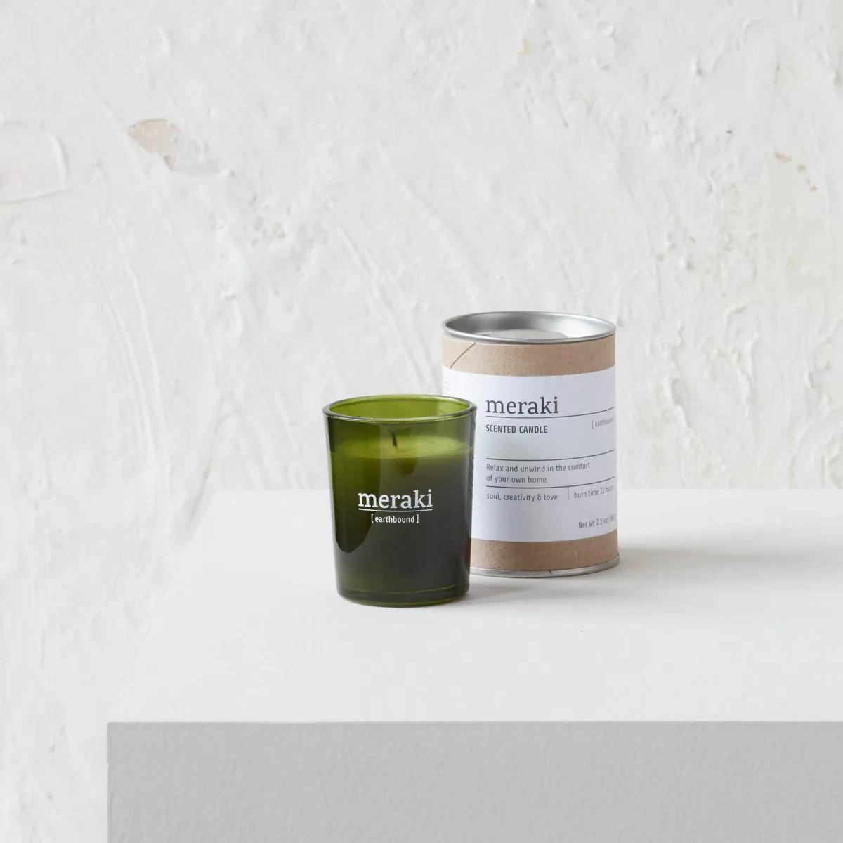 Meraki doftljus grönt glas 12 timmar, Earthbound Meraki