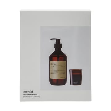 Meraki gåvoset handtvål och doftljus - Northern dawn + dark wood - Meraki