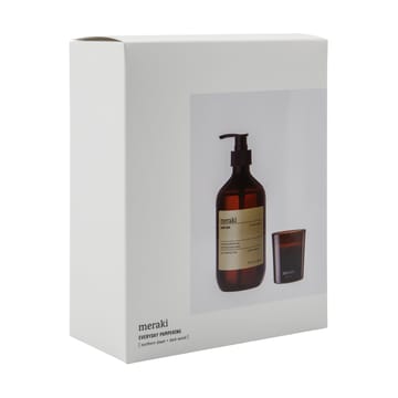 Meraki gåvoset handtvål och doftljus - Northern dawn + dark wood - Meraki