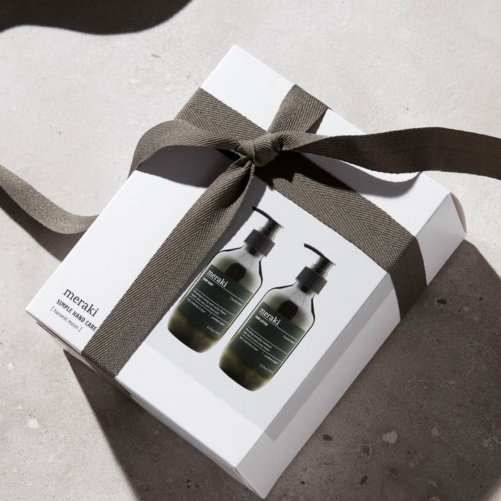 Meraki gåvoset, handtvål och handlotion, Harvest moon Meraki