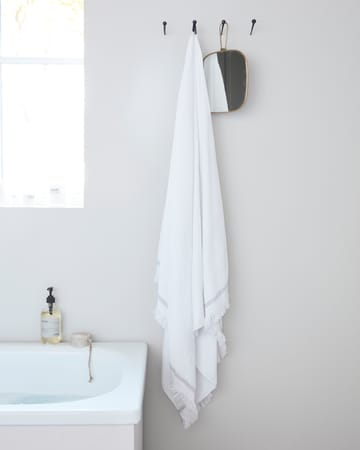 Meraki handduk vit med grå streck - 100x180 cm - Meraki