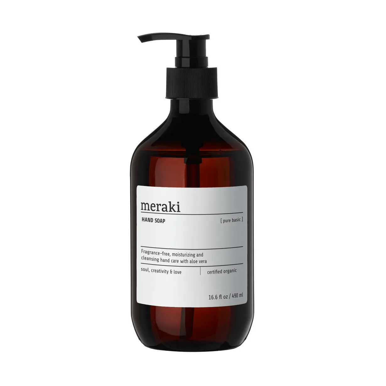 Meraki handtvål 490 ml, Pure basic Meraki