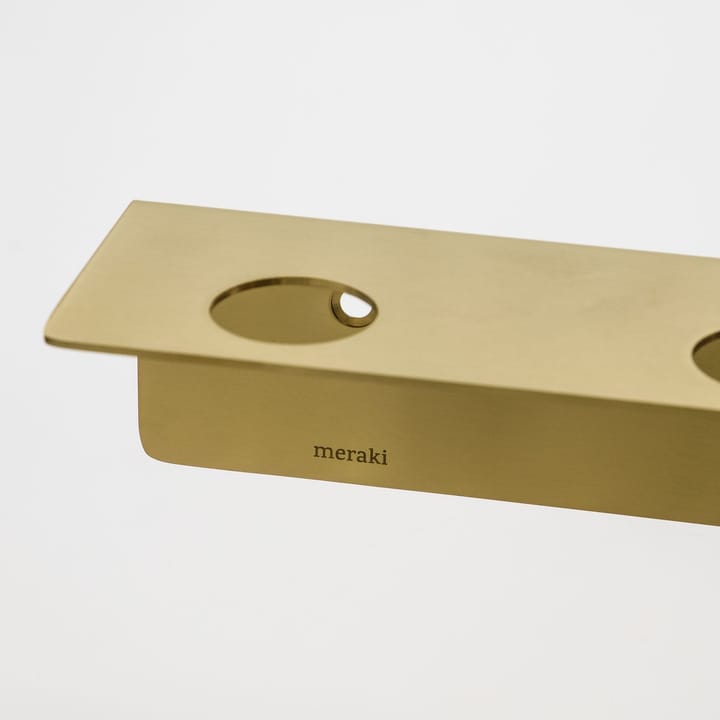 Meraki hylla med flaskhängare och krok, Borstad mässingsfinish Meraki