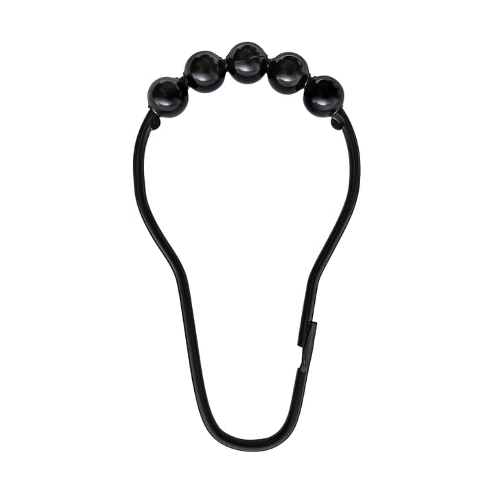 Aqua krokar till duschdraperi 10-pack, Svart Mette Ditmer
