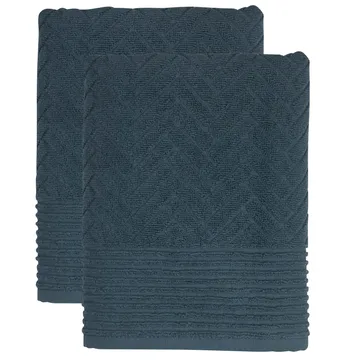 Brick gästhandduk 2-pack - midnight blue - Mette Ditmer
