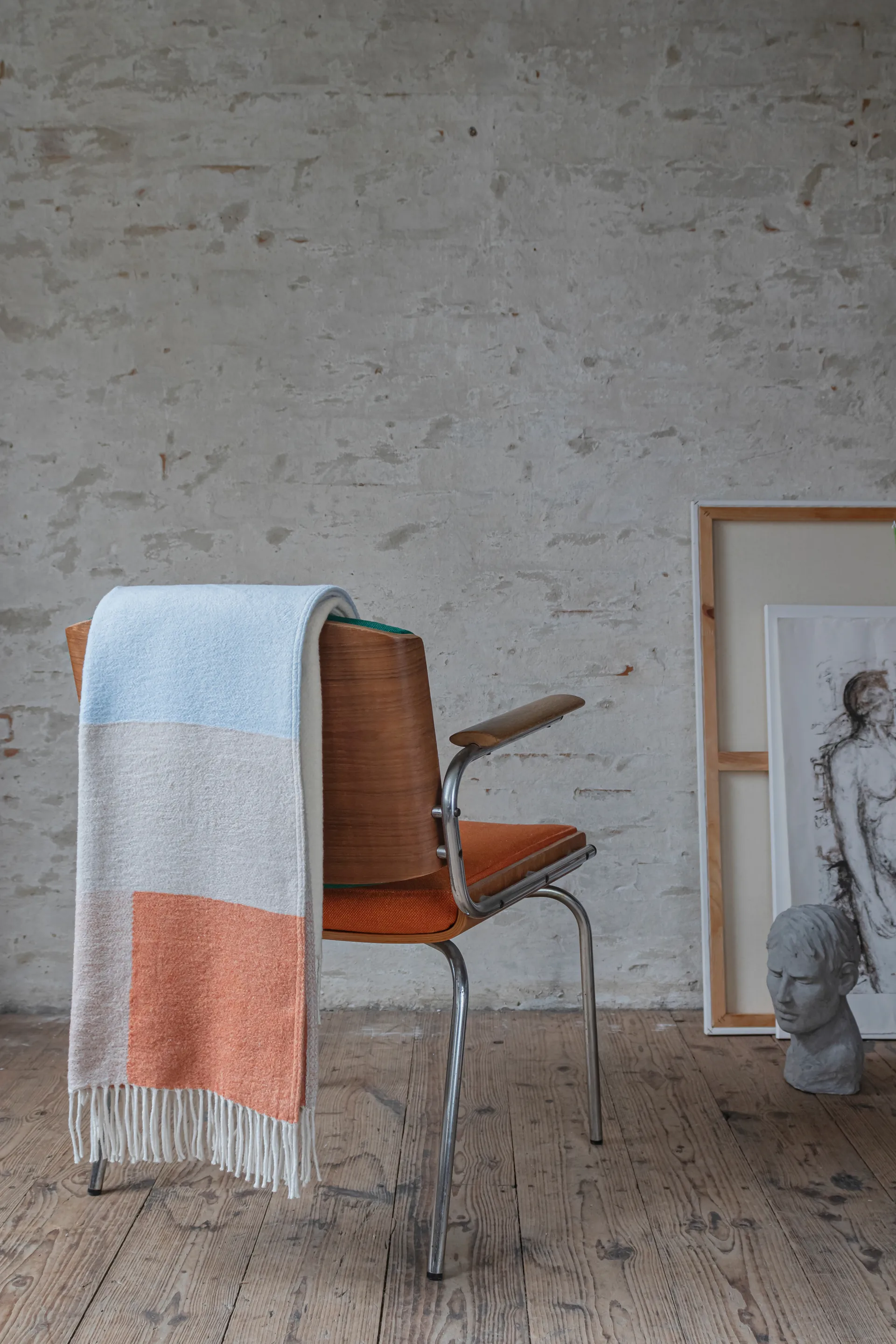 Brick pläd 125x190 cm, Light yellow Mette Ditmer