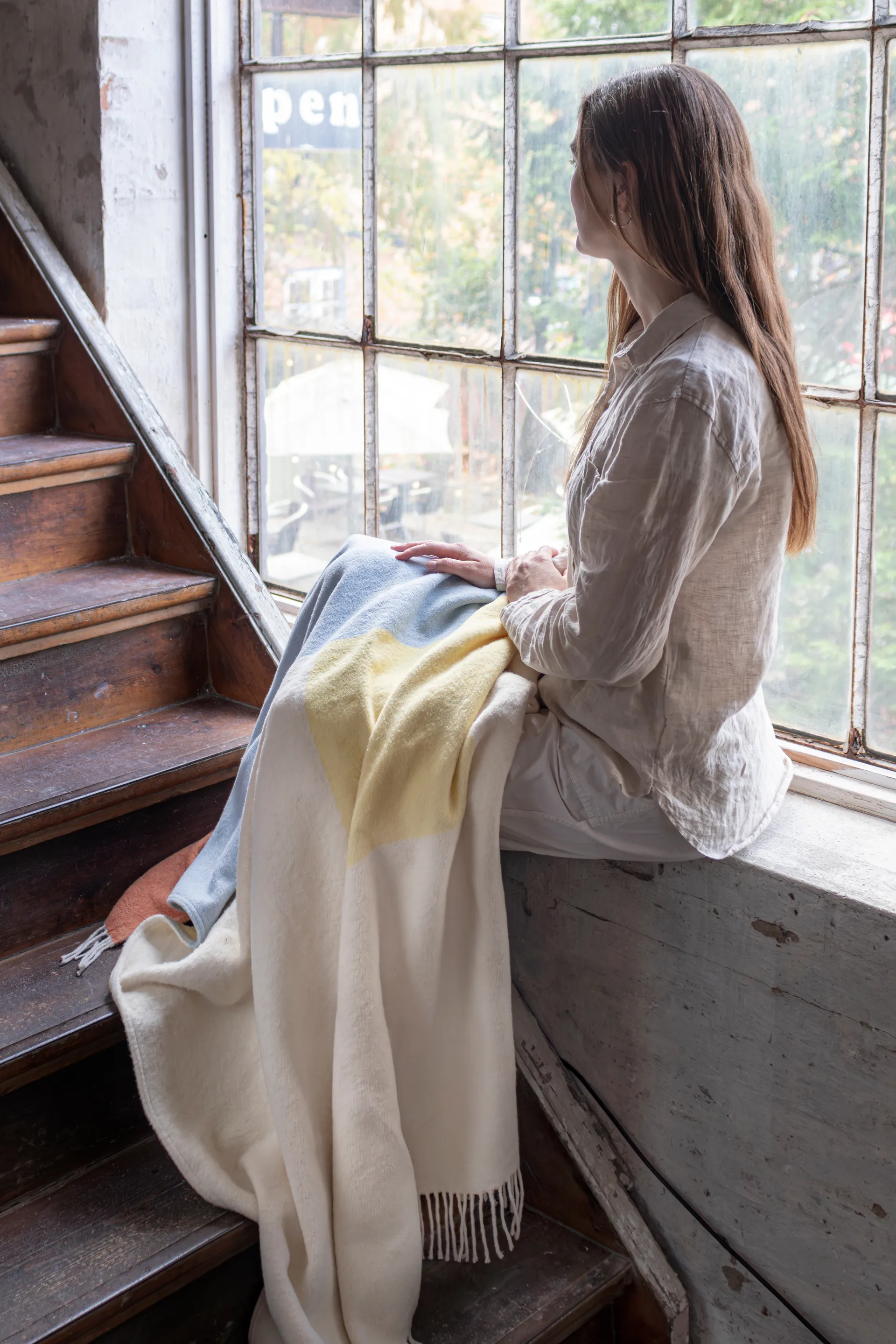 Brick pläd 125x190 cm, Light yellow Mette Ditmer