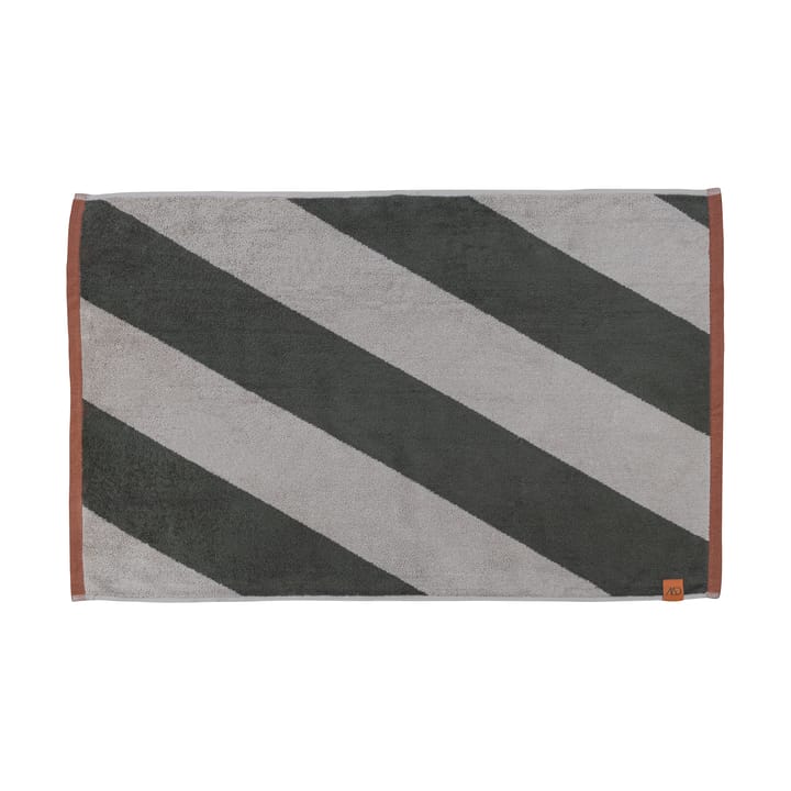 Diagonal badrumsmatta 50x80 cm - Dark olive - Mette Ditmer
