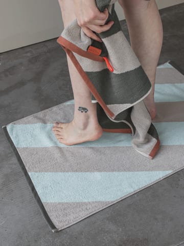 Diagonal badrumsmatta 50x80 cm - Mint - Mette Ditmer