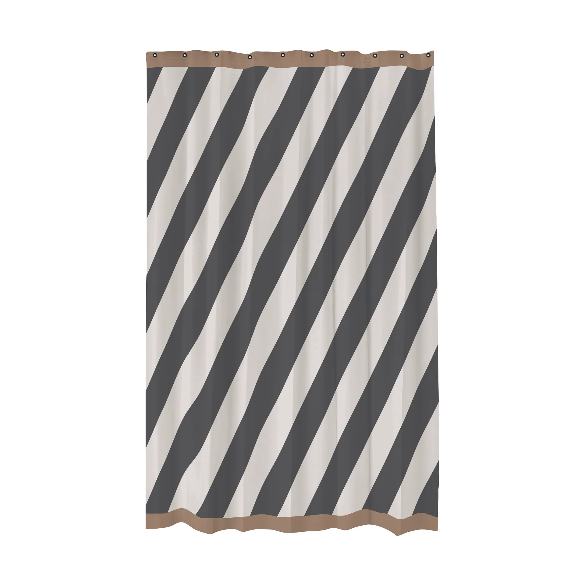 Diagonal duschdraperi 150x200 cm, Dark grey Mette Ditmer