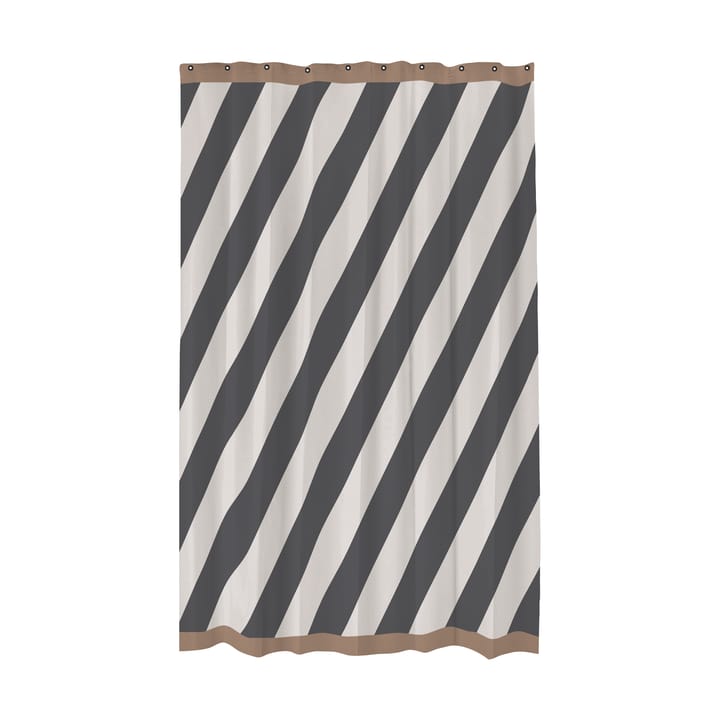 Diagonal duschdraperi 150x200 cm - Dark grey - Mette Ditmer