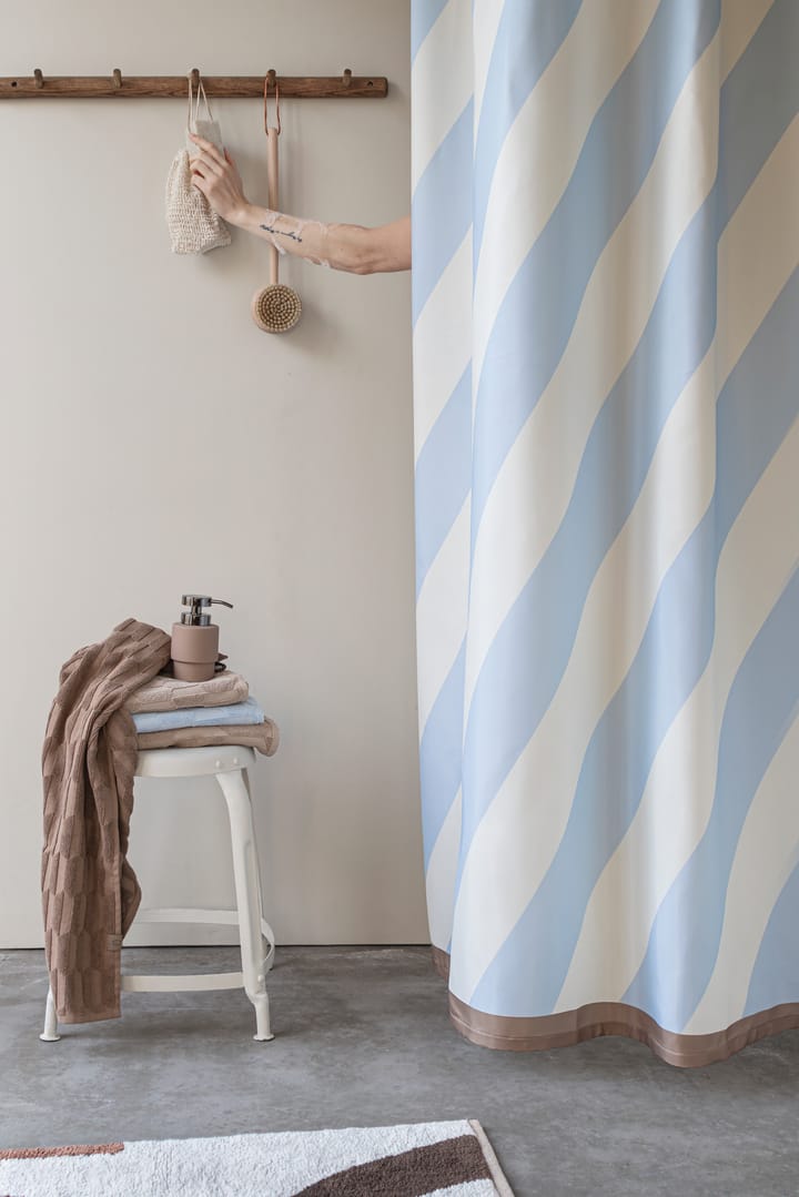 Diagonal duschdraperi 150x200 cm, Light blue Mette Ditmer