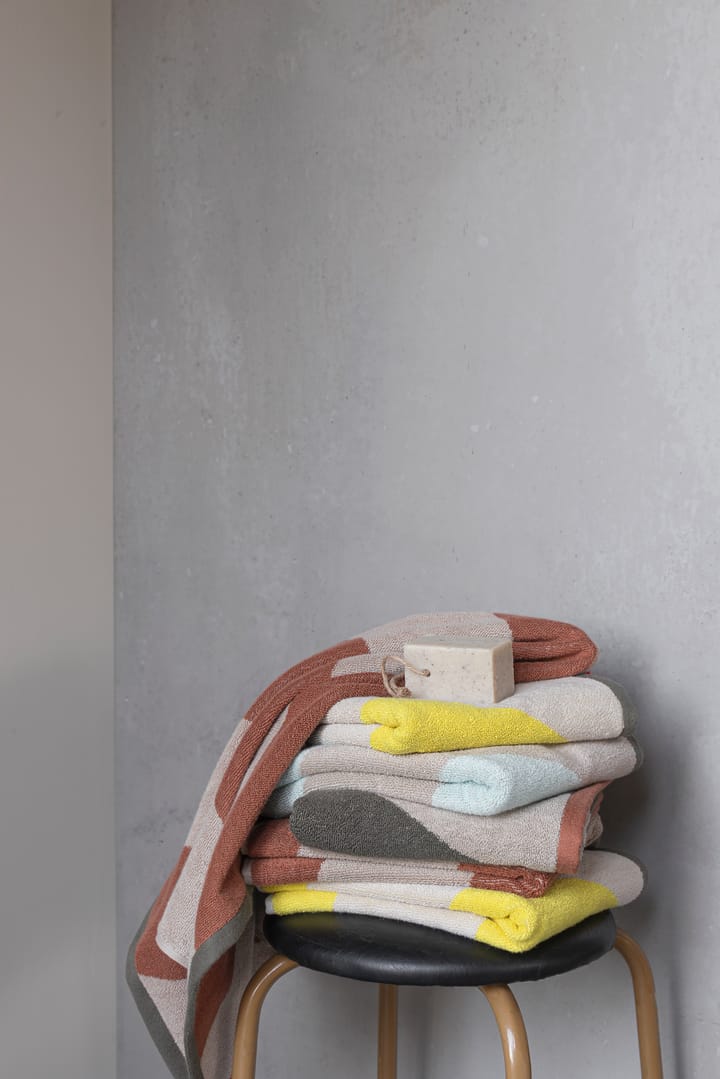 Diagonal handduk, Brick, 50x90 cm Mette Ditmer