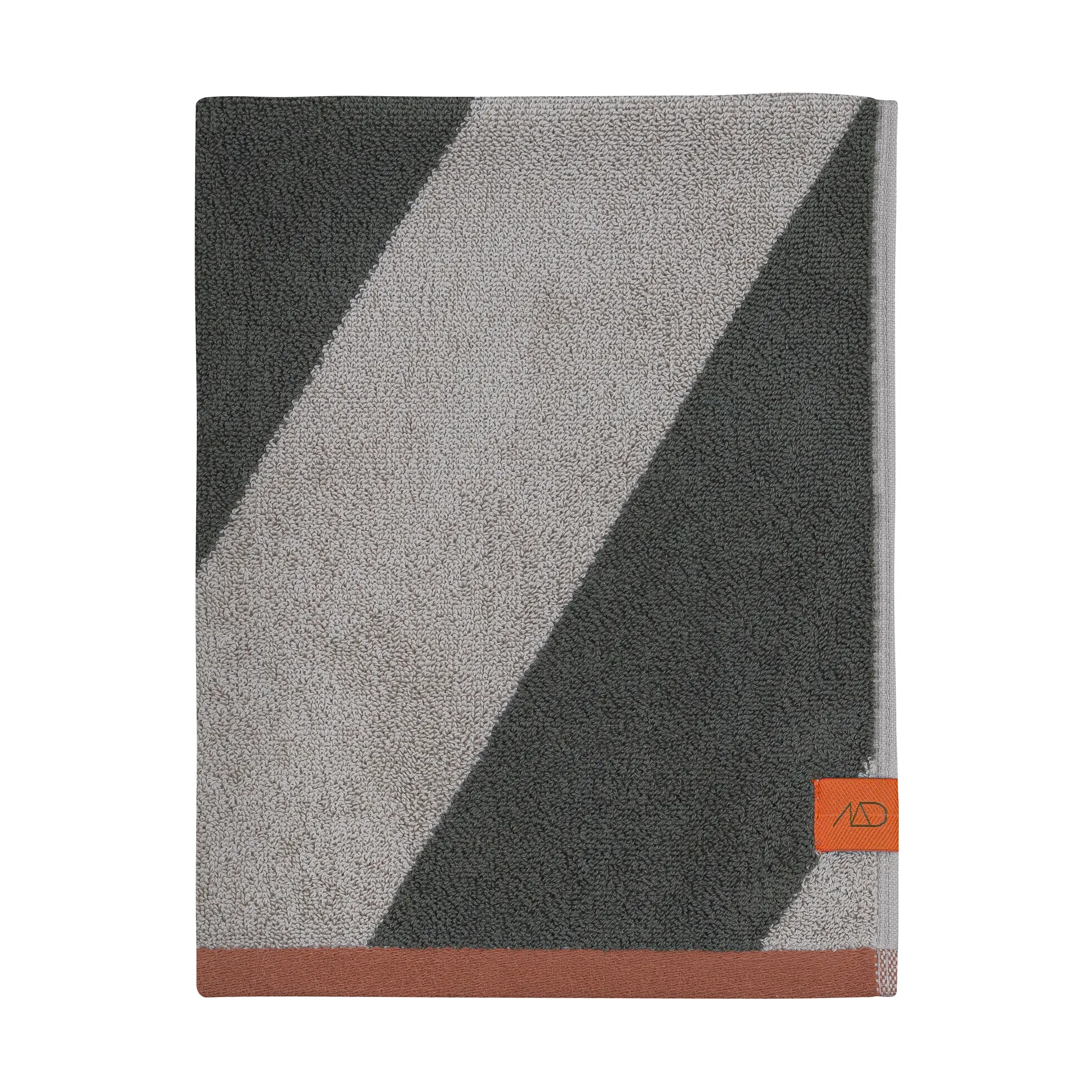 Diagonal handduk, Dark olive, 50x90 cm Mette Ditmer