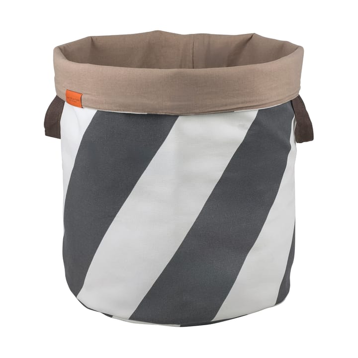 Diagonal tvättkorg Ø40x50 cm - Dark grey-off-white - Mette Ditmer