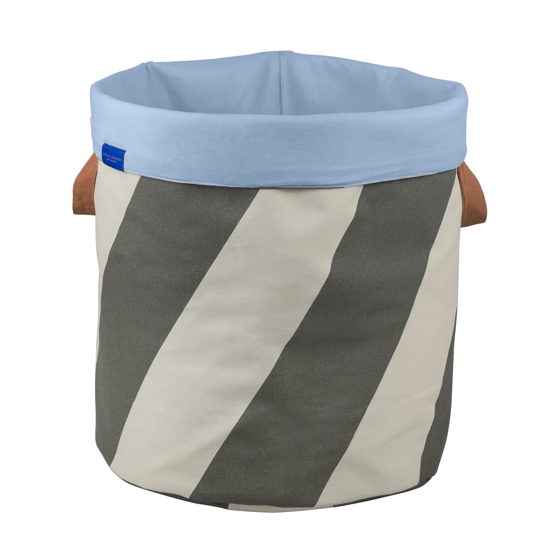 Diagonal tvättkorg Ø40x50 cm, Dark olive-sand Mette Ditmer