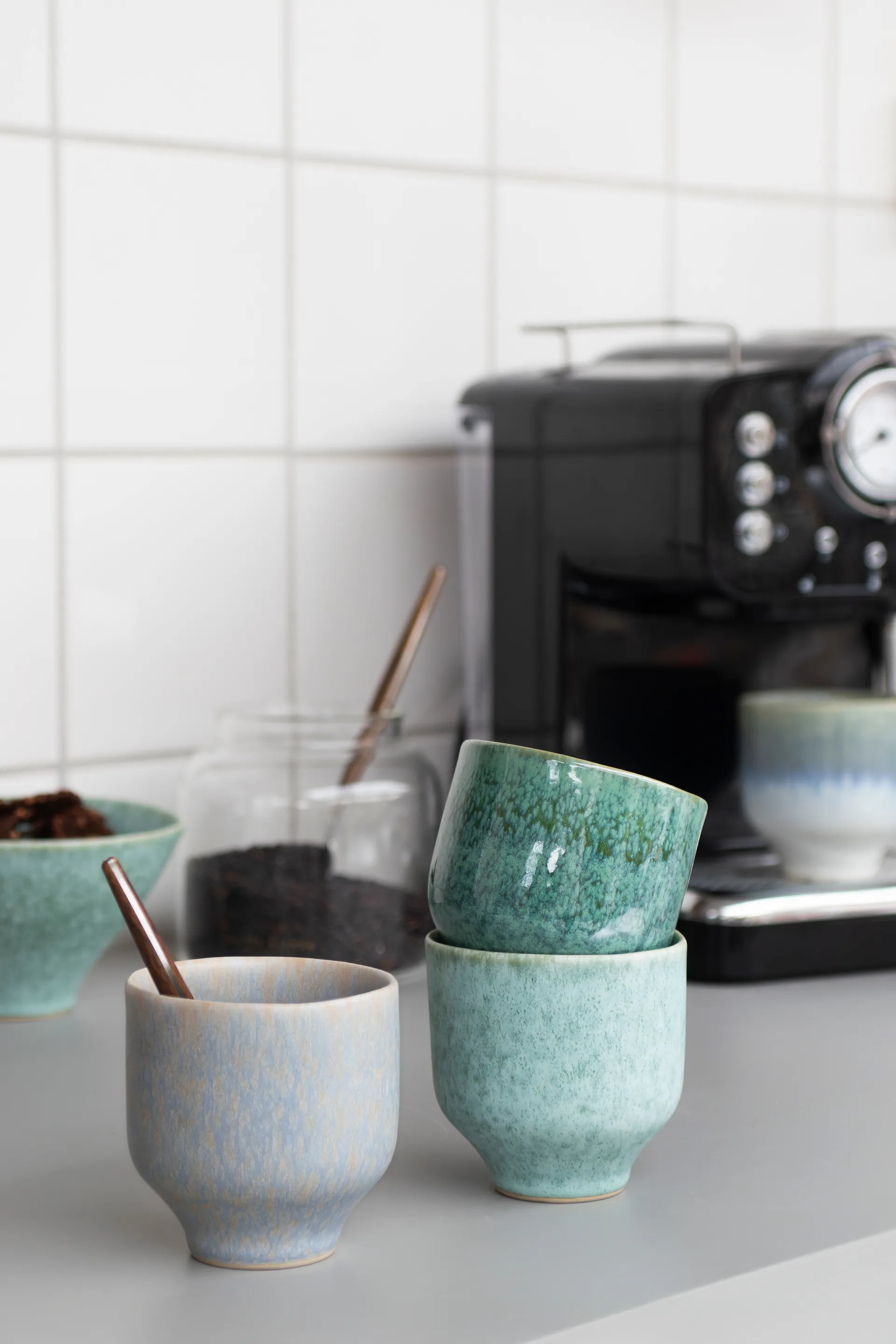 Elements mugg 2-pack, Green Mette Ditmer