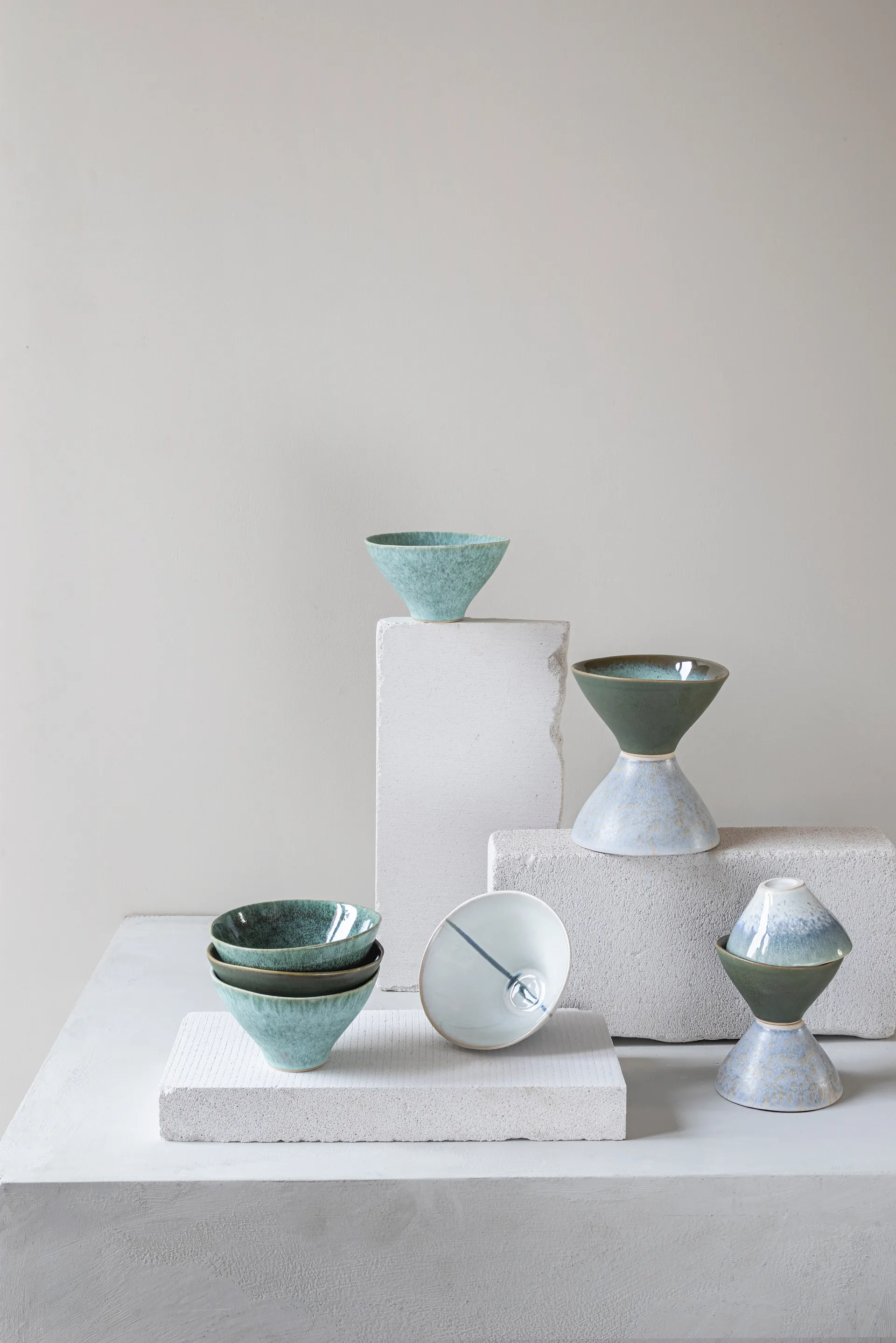 Elements skål medium Ø15,5 cm 3 delar, Green Mette Ditmer