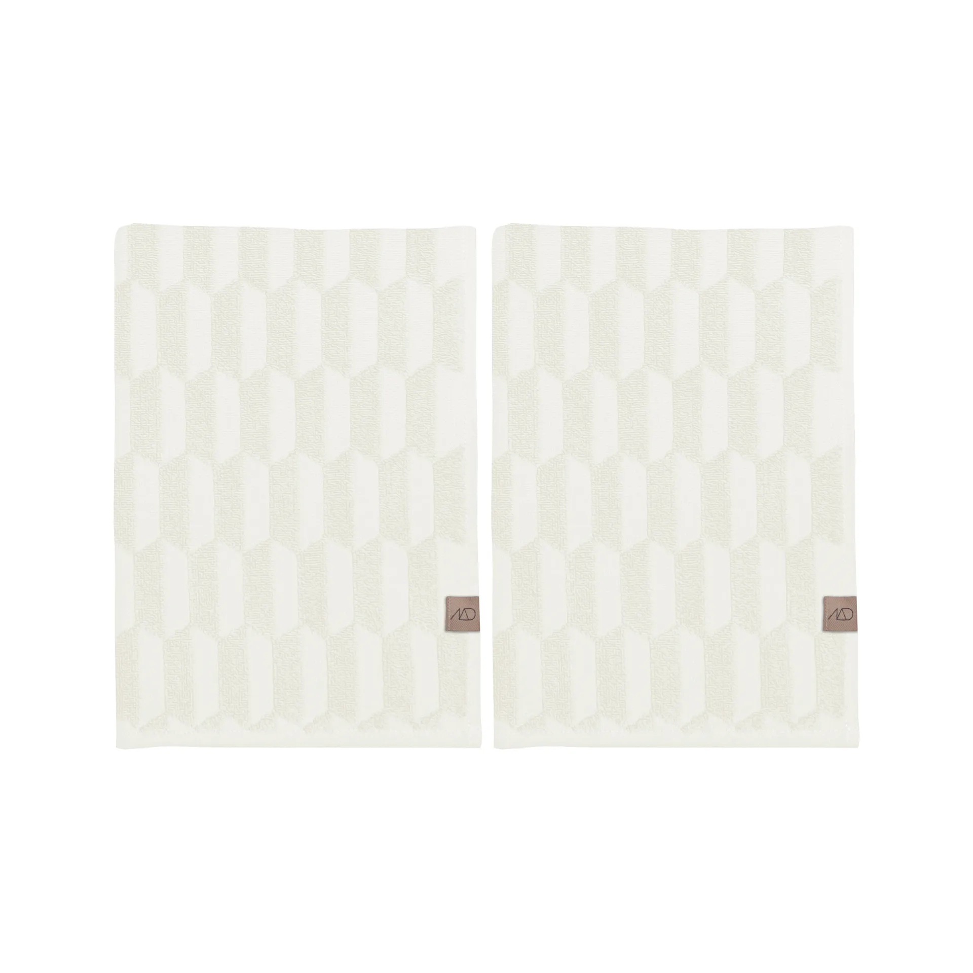 Geo gästhandduk 2-pack, Off white Mette Ditmer