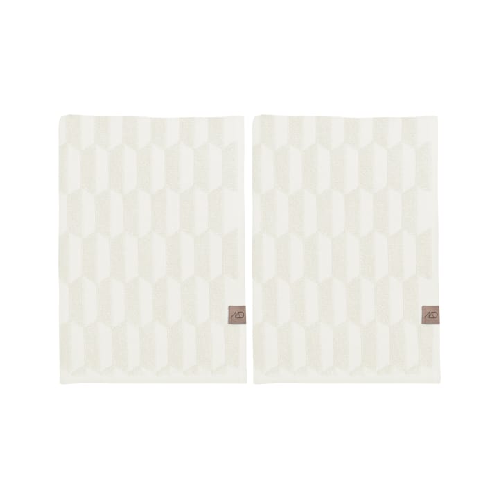 Geo gästhandduk 2-pack - Off white - Mette Ditmer