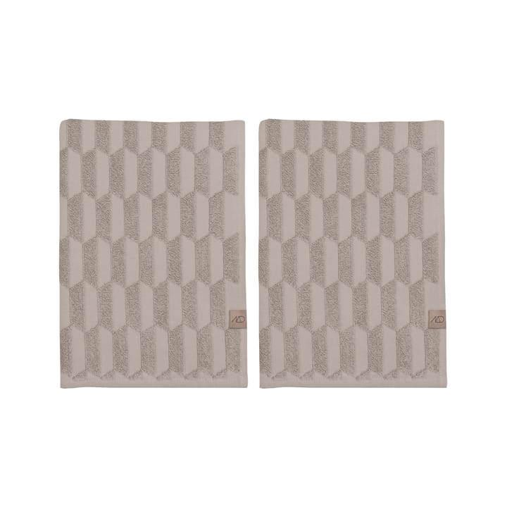 Geo gästhandduk 2-pack, Sand Mette Ditmer