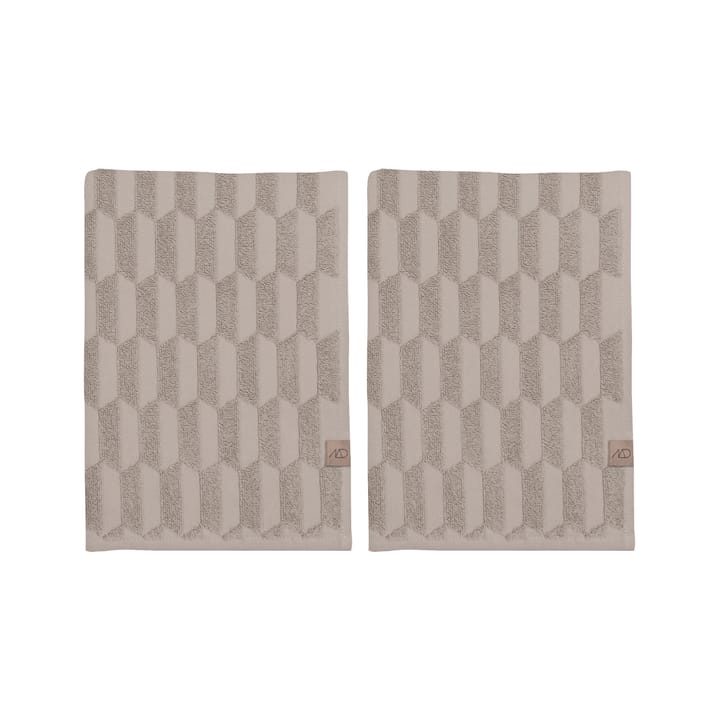 Geo gästhandduk 2-pack - Sand - Mette Ditmer