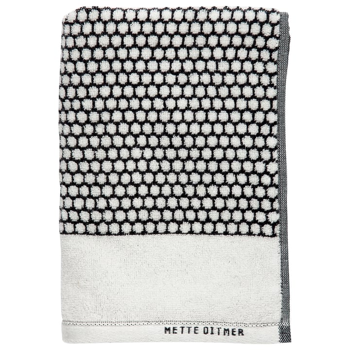 Grid gästhandduk, Svart-off white Mette Ditmer