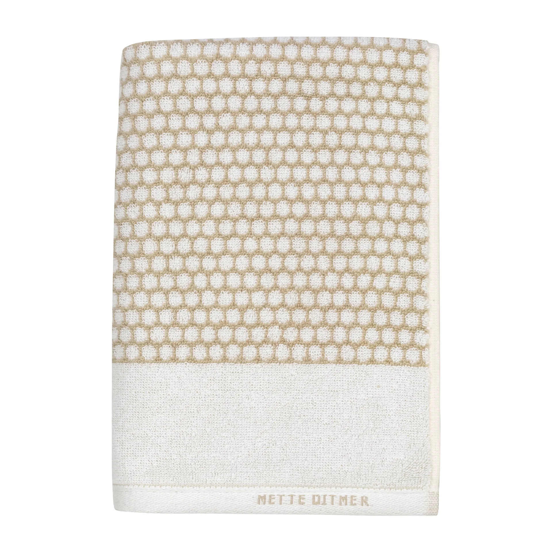 Grid handduk 50x100 cm, Sand-off white Mette Ditmer