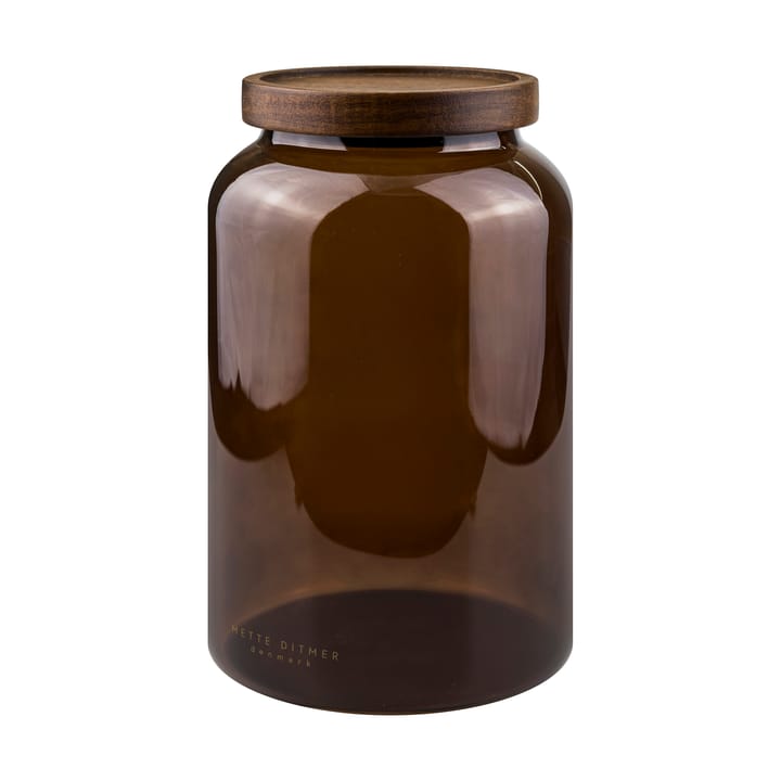 Luna burk med lock large 20 cm - Brown - Mette Ditmer