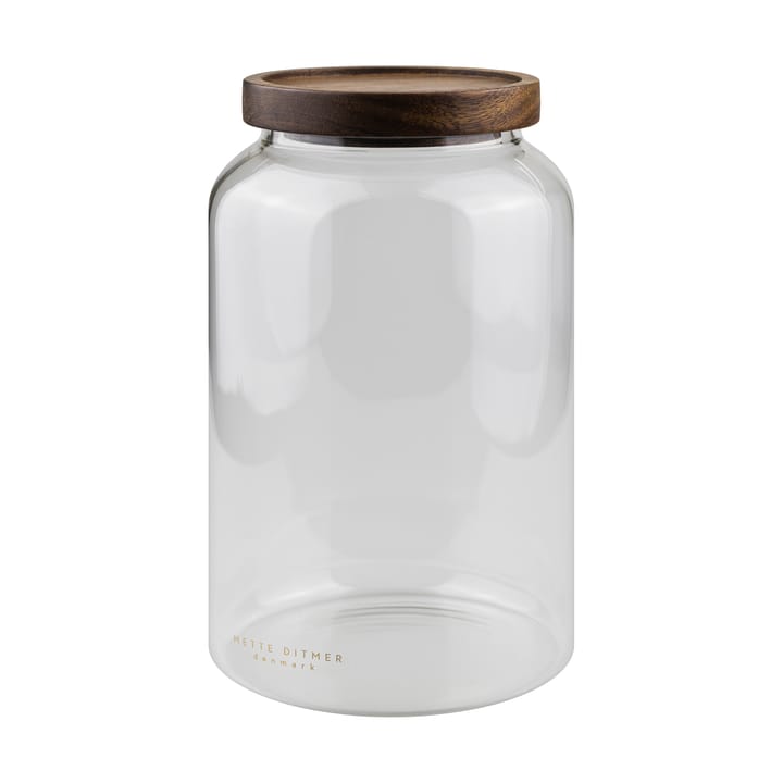 Luna burk med lock large 20 cm - Transparent - Mette Ditmer