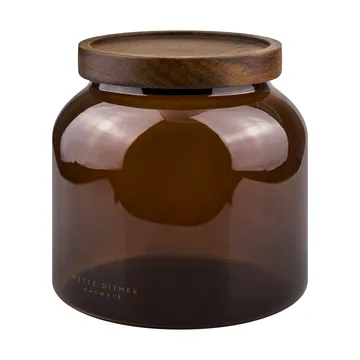 Luna burk med lock small 13 cm - Brown - Mette Ditmer
