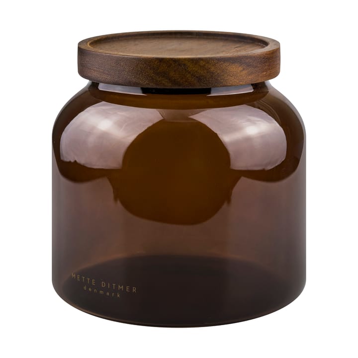 Luna burk med lock small 13 cm - Brown - Mette Ditmer