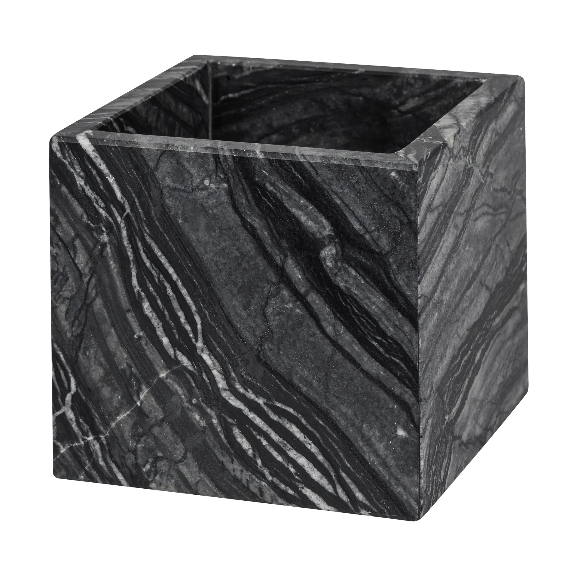 Marble kub 8,5x8,5 cm, Black-grey Mette Ditmer