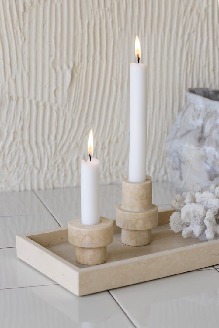 Marble ljusstake 5 cm, Sand Mette Ditmer