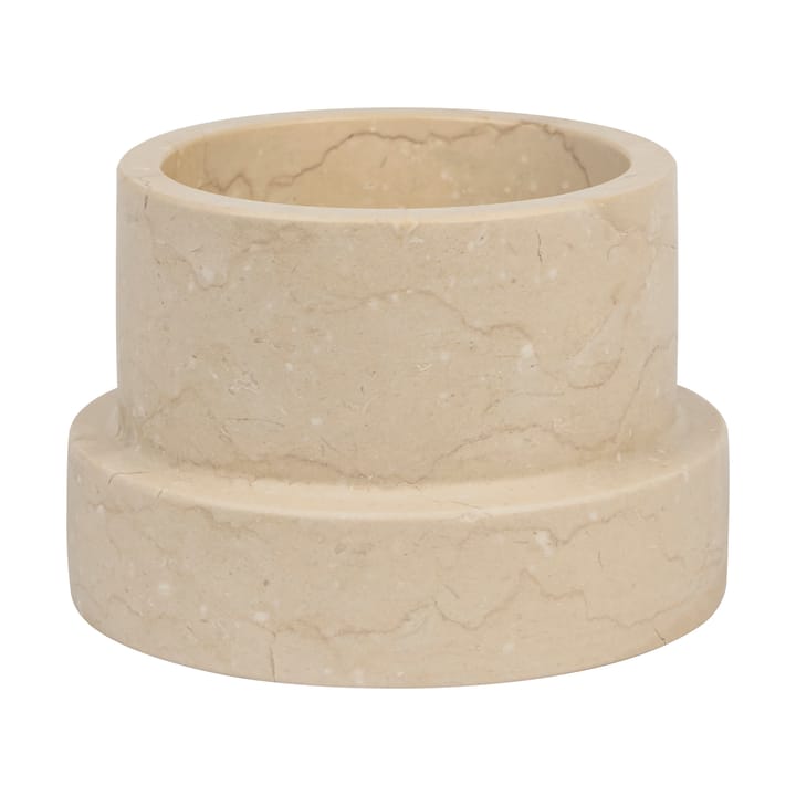 Marble ljusstake för blockljus 6,5 cm - Sand - Mette Ditmer