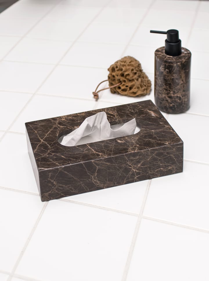 Marble näsdukslåda 14x25,5 cm, Brun Mette Ditmer