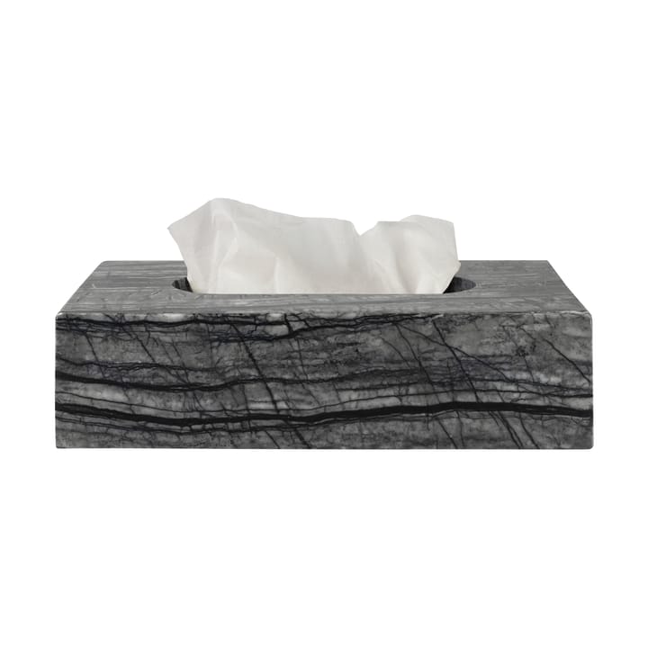 Marble näsdukslåda 14x25,5 cm, Svart-grå Mette Ditmer