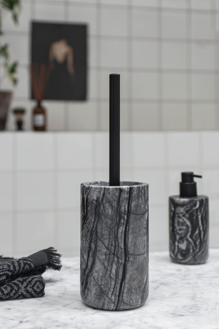 Marble toalettborste 36 cm - Svart-grå - Mette Ditmer