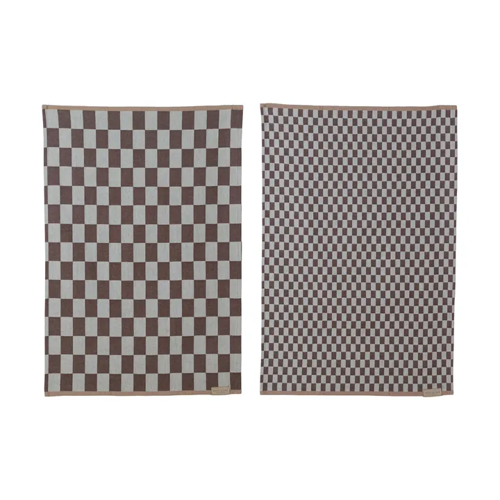Mini-Max kökshandduk 2-pack - Brown (brun), 50x70 cm - Mette Ditmer