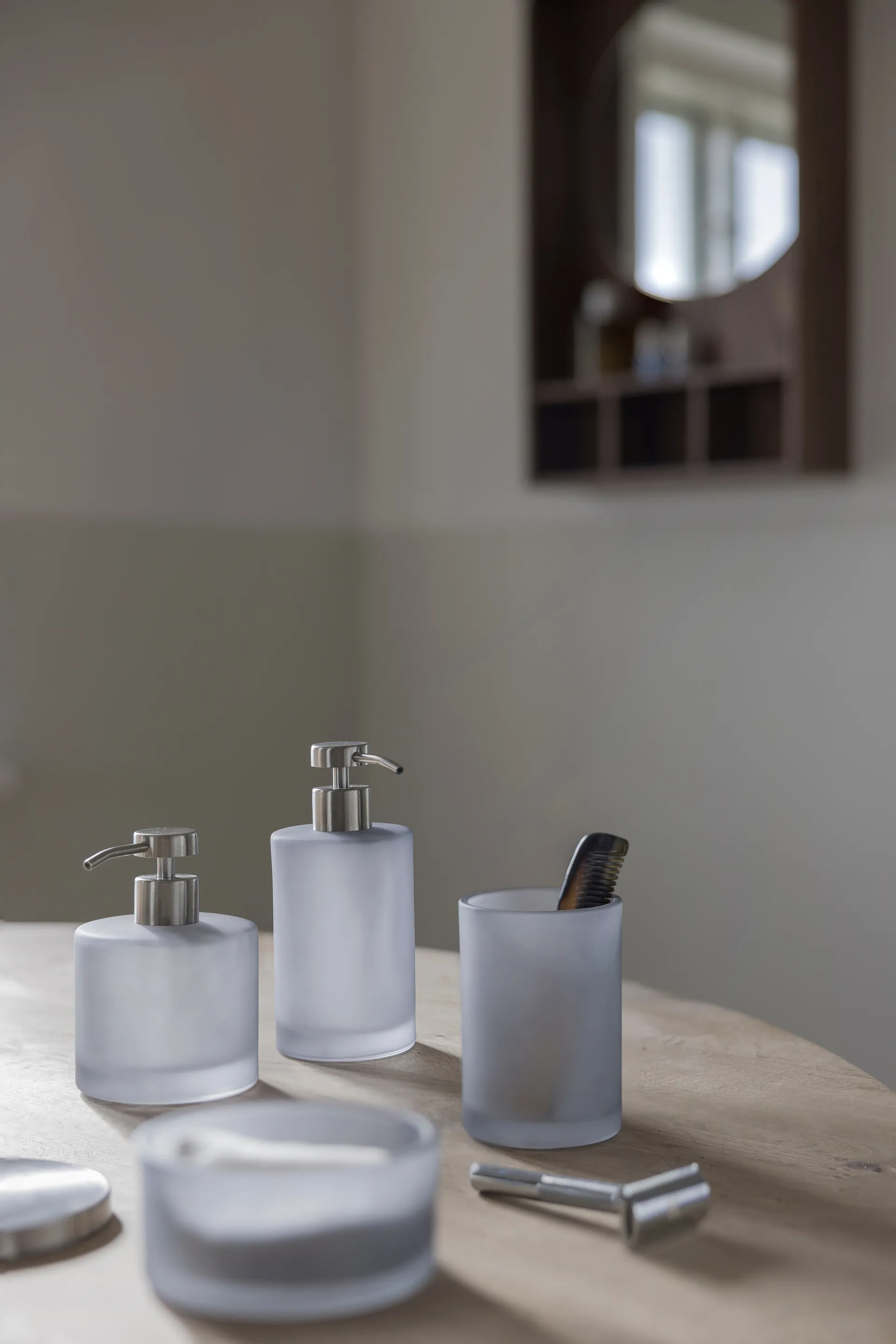 Modest tvålpump hög, Dove blue Mette Ditmer