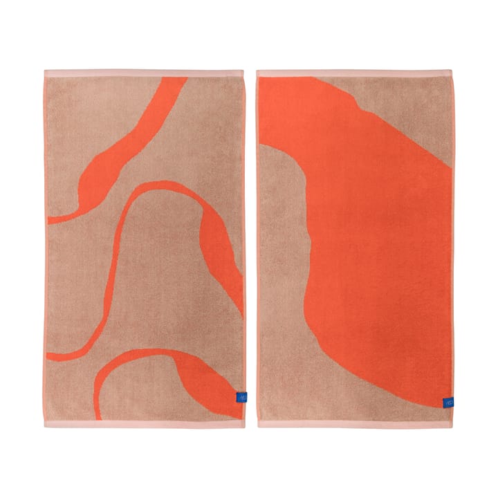 Nova Arte gästhandduk 40x55 cm 2-pack - Latte-orange - Mette Ditmer