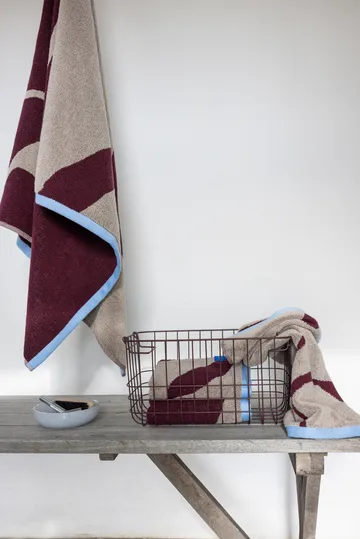 Nova Arte gästhandduk 40x55 cm 2-pack - Wine-sand - Mette Ditmer