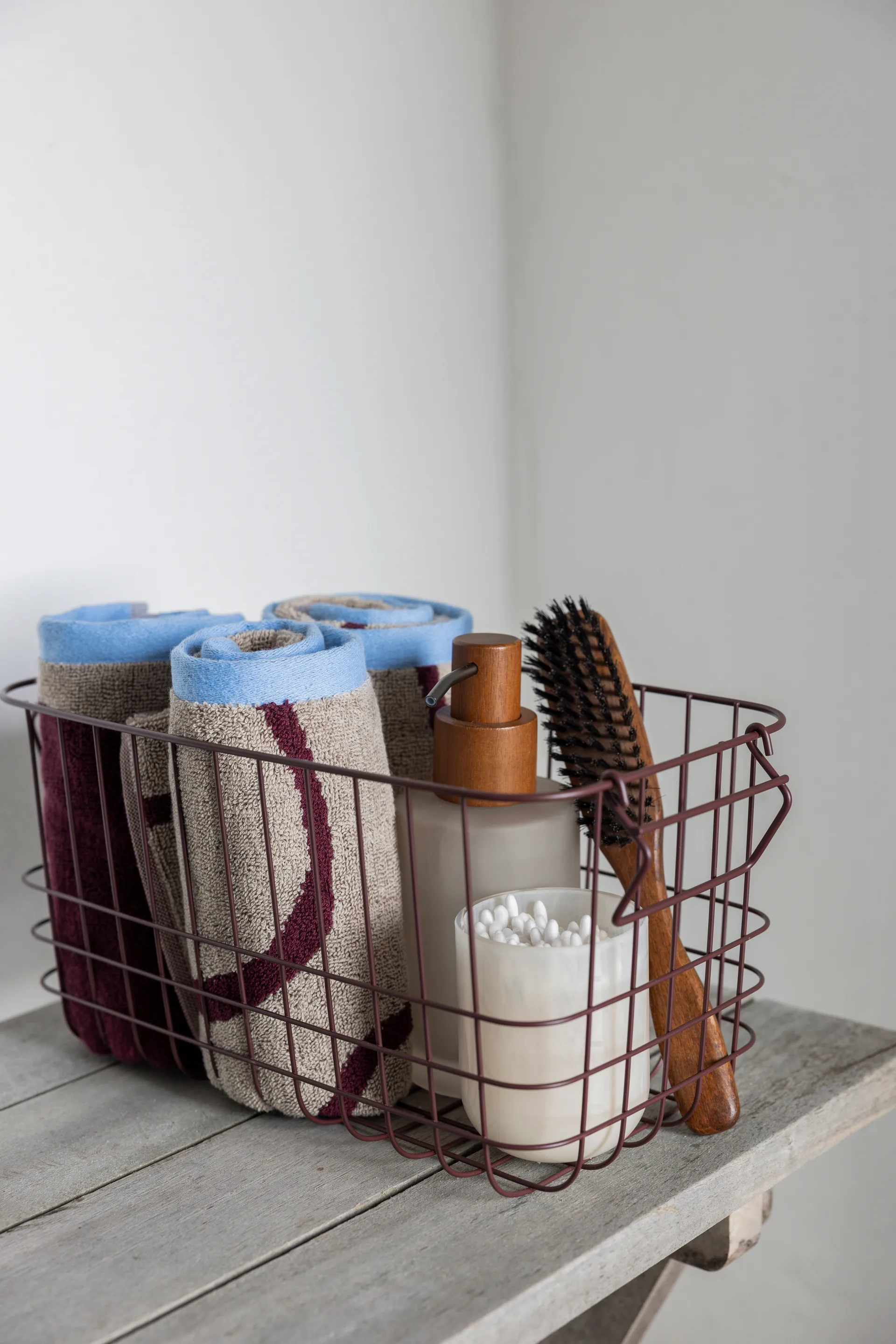 Nova Arte gästhandduk 40x55 cm 2-pack, Wine-sand Mette Ditmer