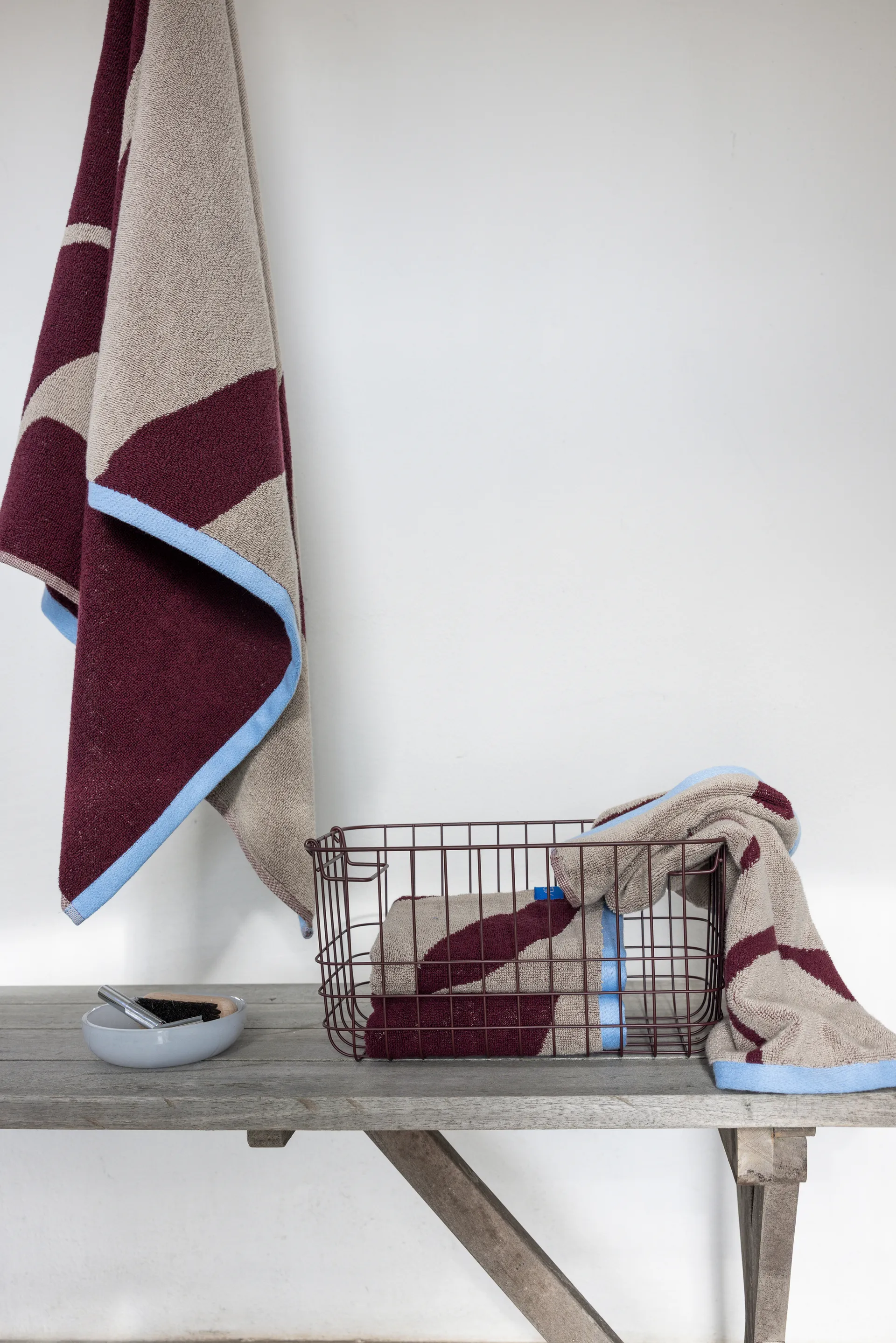 Nova Arte handduk 50x90 cm 2-pack, Wine-sand Mette Ditmer