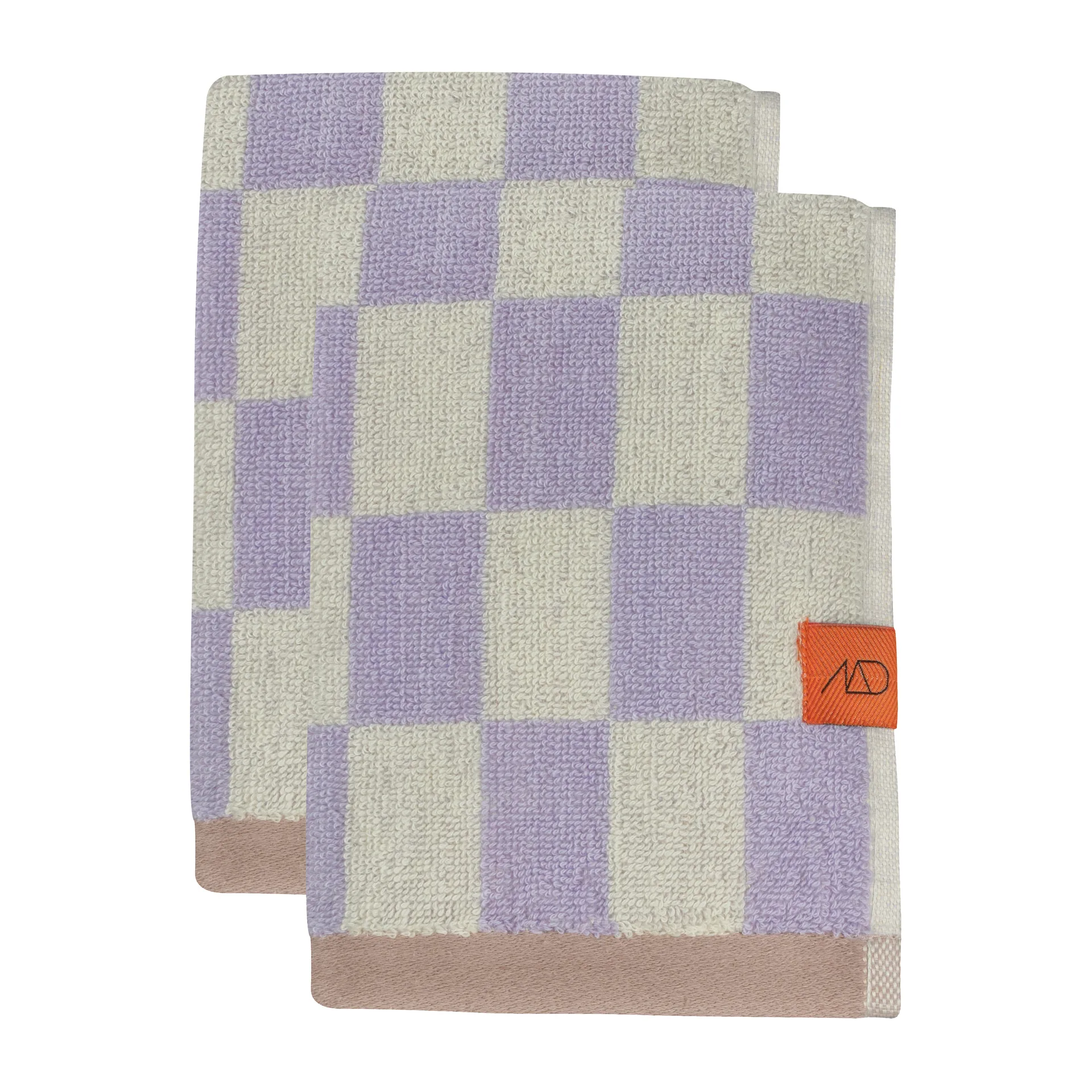 Retro gästhandduk 40x55 cm 2-pack, Lilac Mette Ditmer