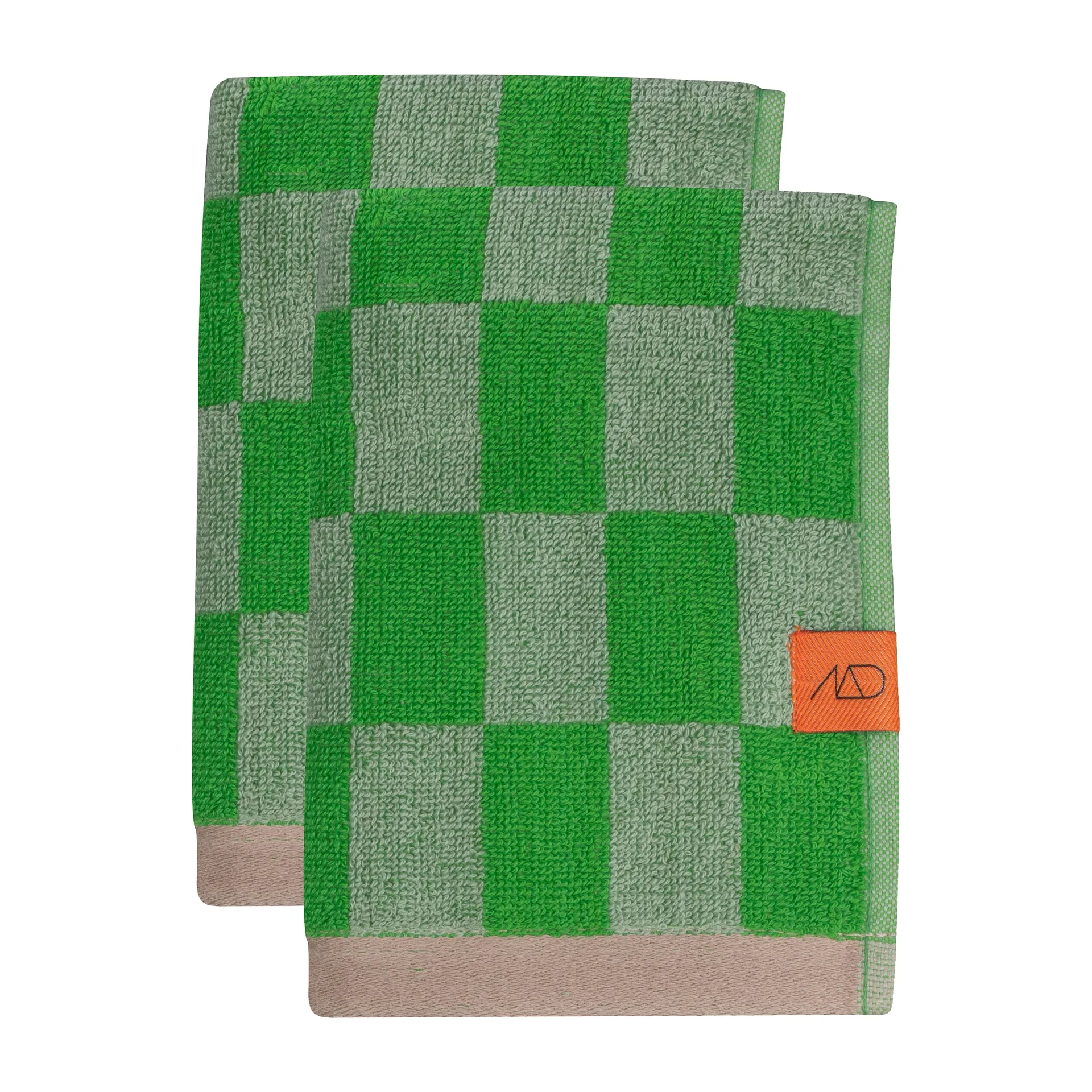 Retro handduk, Classic green, 40x55 cm, 2-pack Mette Ditmer