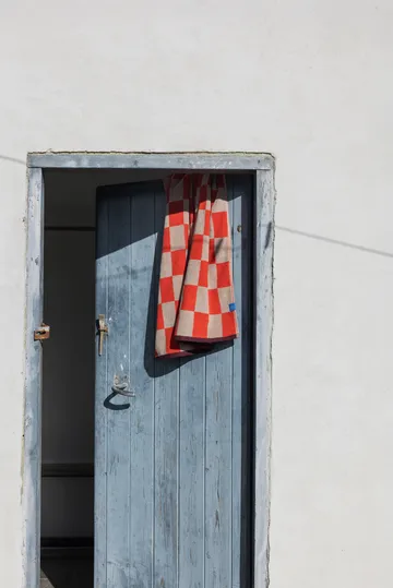 Retro handduk - Dark orange, 50x90 cm - Mette Ditmer