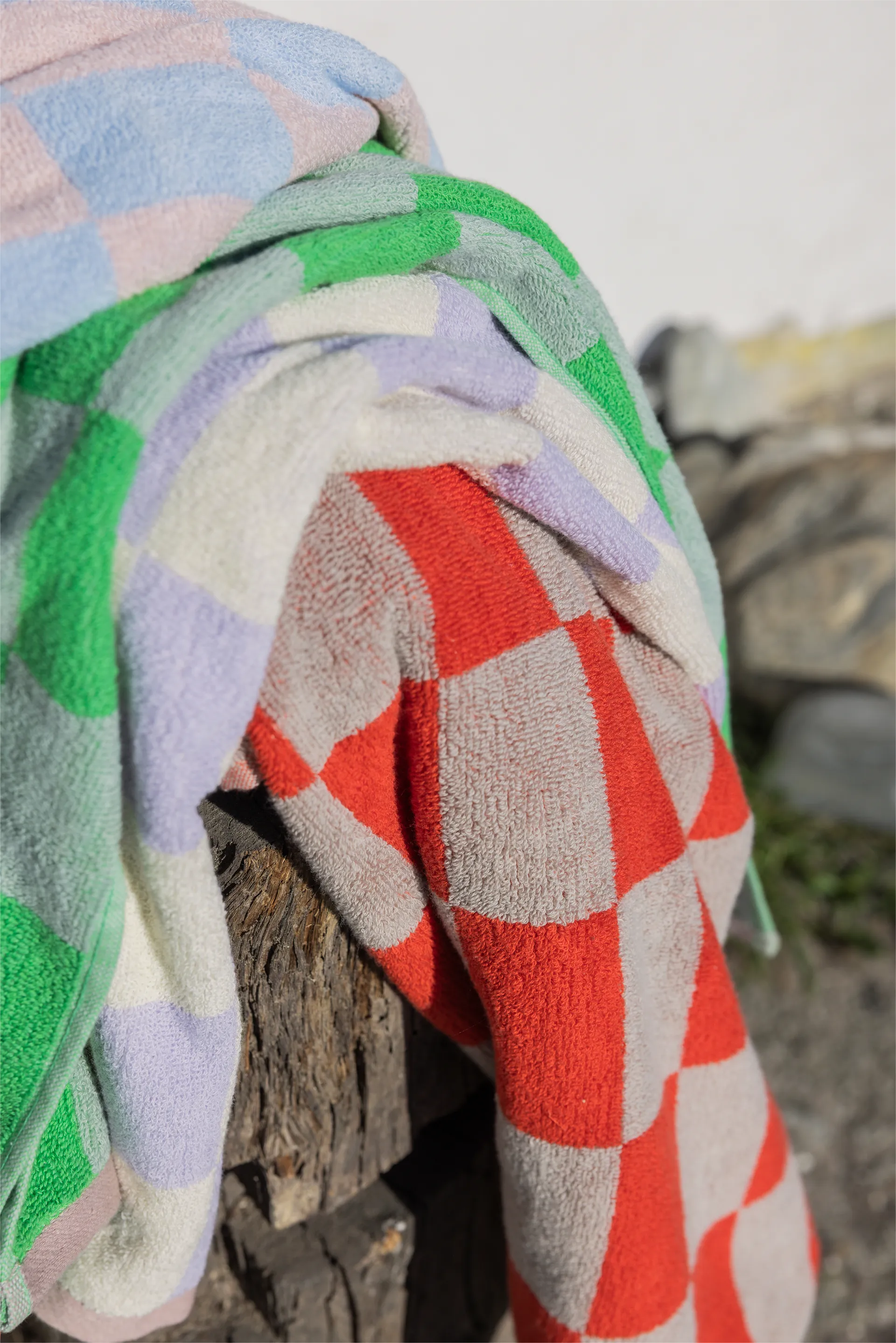 Retro handduk, Dark orange, 50x90 cm Mette Ditmer