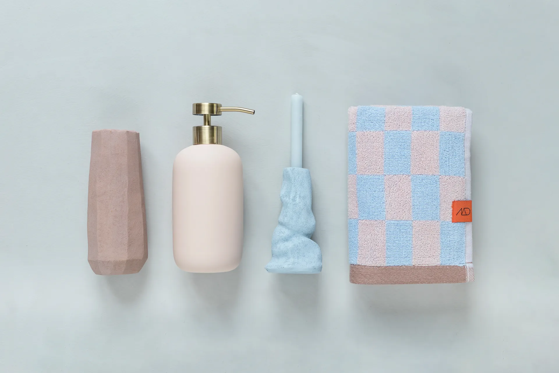 Retro handduk, Light blue, 40x55 cm, 2-pack Mette Ditmer