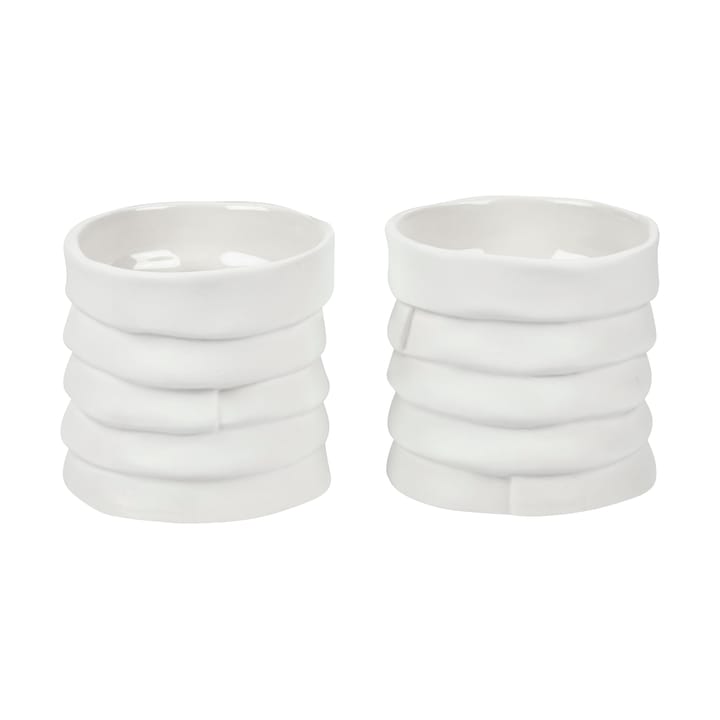 Ribbon ljuslykta Ø7 cm 2-pack, Off-white Mette Ditmer